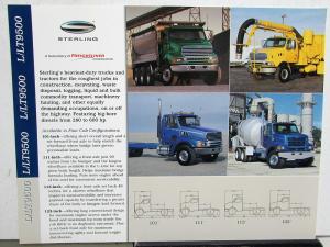 2000 Sterling Trucks L/LT9500 Models Freightliner Dealer Data Sales Sheet