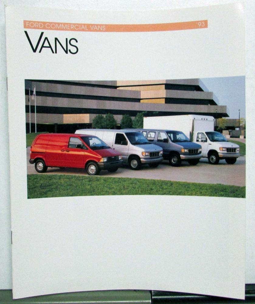 1993 Ford Commercial Vans Econoline Aerostar Specifications Sales Brochure