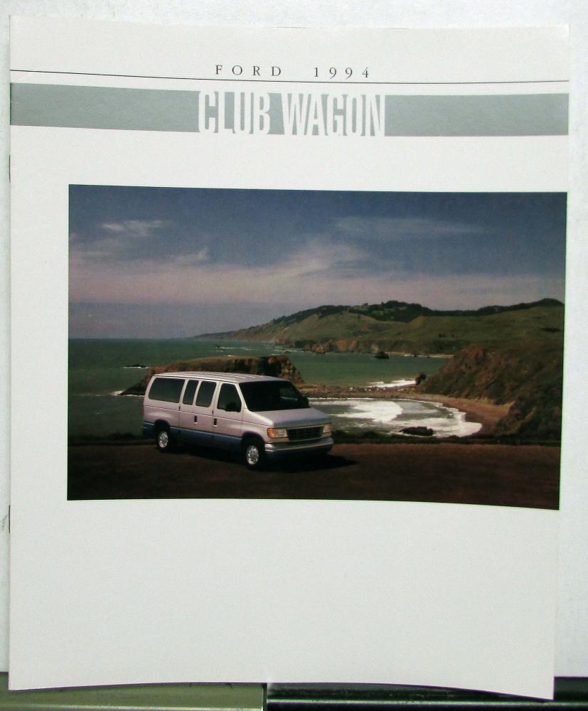 1994 Ford Club Wagon Specifications Sales Brochure