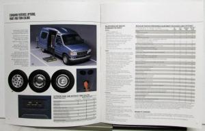 1994 Ford Club Wagon Specifications Sales Brochure