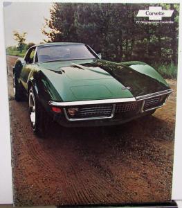 1971 Chevrolet Corvette Dealer Sales Brochure Stingray Coupe