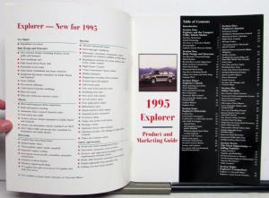 1995 Ford Explorer Specifications Product Marketing Guide