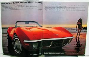 1970 Chevrolet Corvette Prestige Dealer Sales Brochure Stingray 454 Original