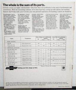 1970 Chevrolet Corvette Prestige Dealer Sales Brochure Stingray 454 Original