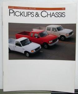 1993 Ford F Series Ranger Bronco Pickups Chassis Cabs Commercial Sales Brochure