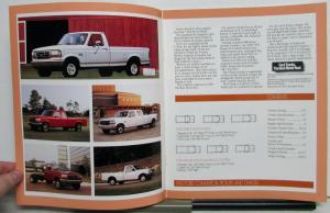 1993 Ford F Series Ranger Bronco Pickups Chassis Cabs Commercial Sales Brochure