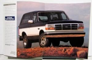 1993 Ford Bronco Specifications Sales Brochure