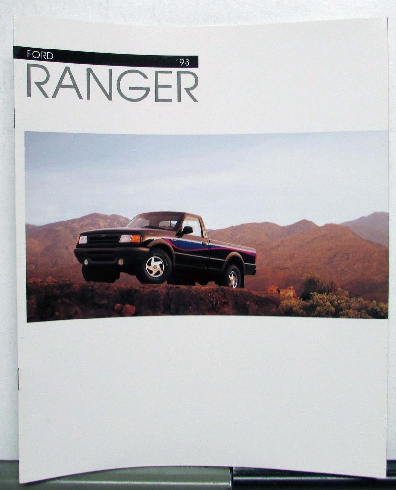1993 Ford Ranger Pickup Truck Specifications Sales Brochure