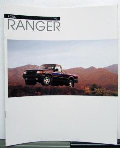 1993 Ford Ranger Pickup Truck Specifications Sales Brochure
