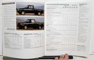 1993 Ford Ranger Pickup Truck Specifications Sales Brochure