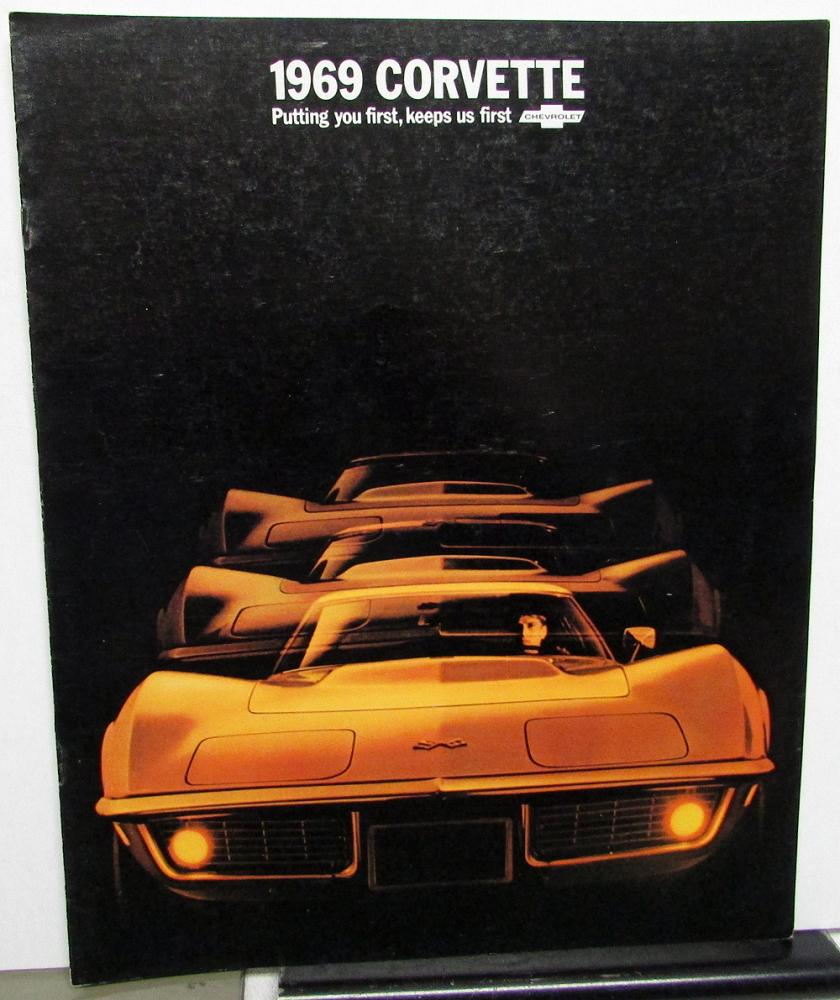 1969 Chevrolet Corvette Prestige Dealer Sales Brochure Stingray Hardtop Original