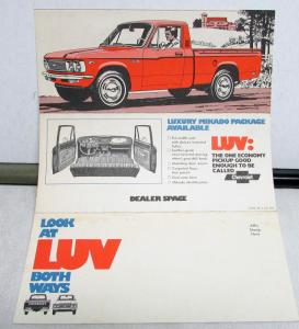 1975 Chevrolet Luv Pickup Truck Dealer Sales Folder Mailer Features