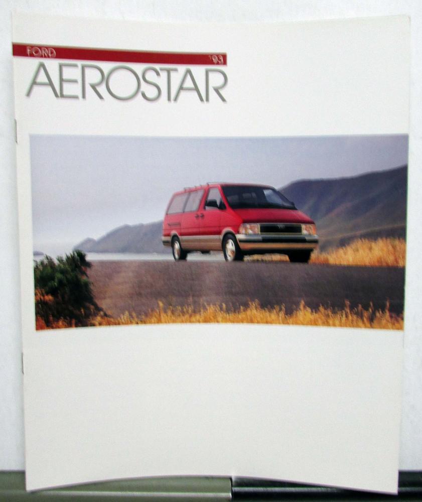 1993 Ford Aerostar Van Specifications Sales Brochure