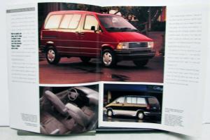 1993 Ford Aerostar Van Specifications Sales Brochure