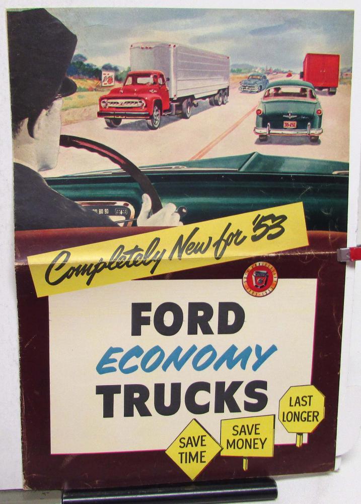 1953 Ford Economy Trucks The Greatest Line Ever Built Construction Sales Folder