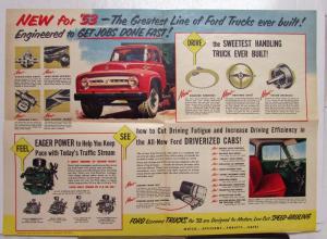 1953 Ford Economy Trucks The Greatest Line Ever Built Construction Sales Folder