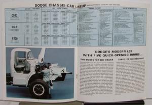 1966 Dodge Med Tonnage Cab Fwd Trucks C500 C600 C700 Color Sales Brochure