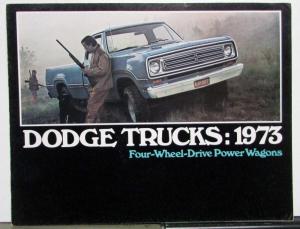 1973 Dodge Trucks Four Wheel Drive Power Wagon Series Specifications Tri-Folder 1973 Dodge Trucks Four Wheel Drive Power Wagon Series Specifications Tri-Folder