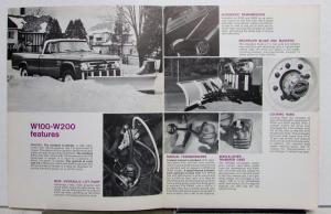 1970 Dodge Four Wheel Drive SNO-FITER W100 W200 Snow Attachment Sales Folder