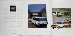 1987 Land Rover Range Rover Sales Brochure
