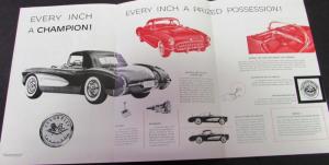 1957 Chevrolet Corvette Dealer Sales Brochure Folder Fuel Injection