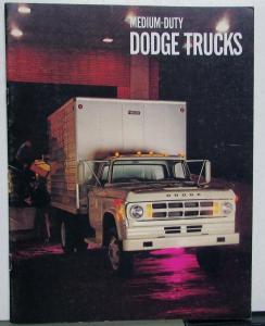 1969 Dodge Medium Duty Crew Cab Power Wagon Med Tonnage Sales Brochure