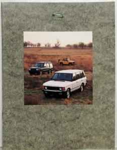 1994-1995 Land Rover Full Line Sales Brochure - Discovery Defender Range Rover
