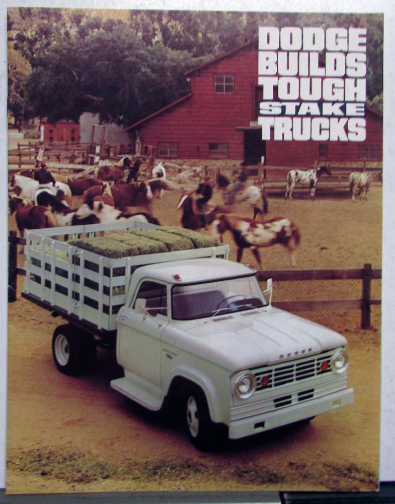 1966 Dodge Stake Trucks Low Medium Tonnage Specs Sales Brochure REVISED