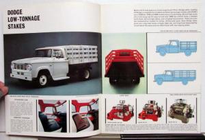 1966 Dodge Stake Trucks Low Medium Tonnage Specs Sales Brochure REVISED