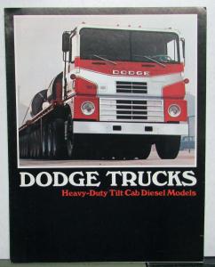 1974 Dodge Heavy Duty Tilt Cab Diesel Trucks Specifications Sales Folder