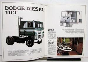 1974 Dodge Heavy Duty Tilt Cab Diesel Trucks Specifications Sales Folder