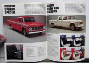 1967 Dodge Pickup Sweptline Custom Sports Special Crew Cabs Brochure REVISED