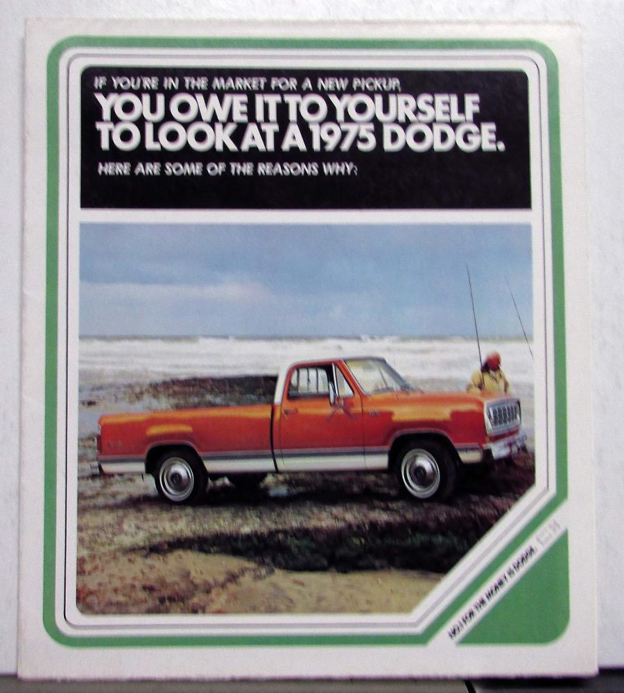 1975 Dodge Club Conventional Cab Pickups Comparisons Specs Sales Poster