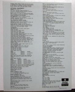 1974 Dodge C800 Medium Heavy 4X2 Gasoline Truck Tractor Sales Sheet