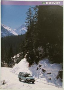 1996 Land Rover Discovery Sales Brochure - Right-Hand Drive