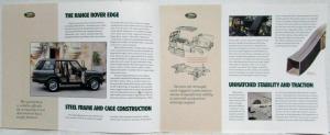 1992 Land Rover Range Rover Safety and Security Sales Brochure