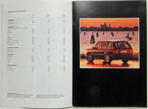 1994 Land Rover Range Rover Sales Brochure - French Text