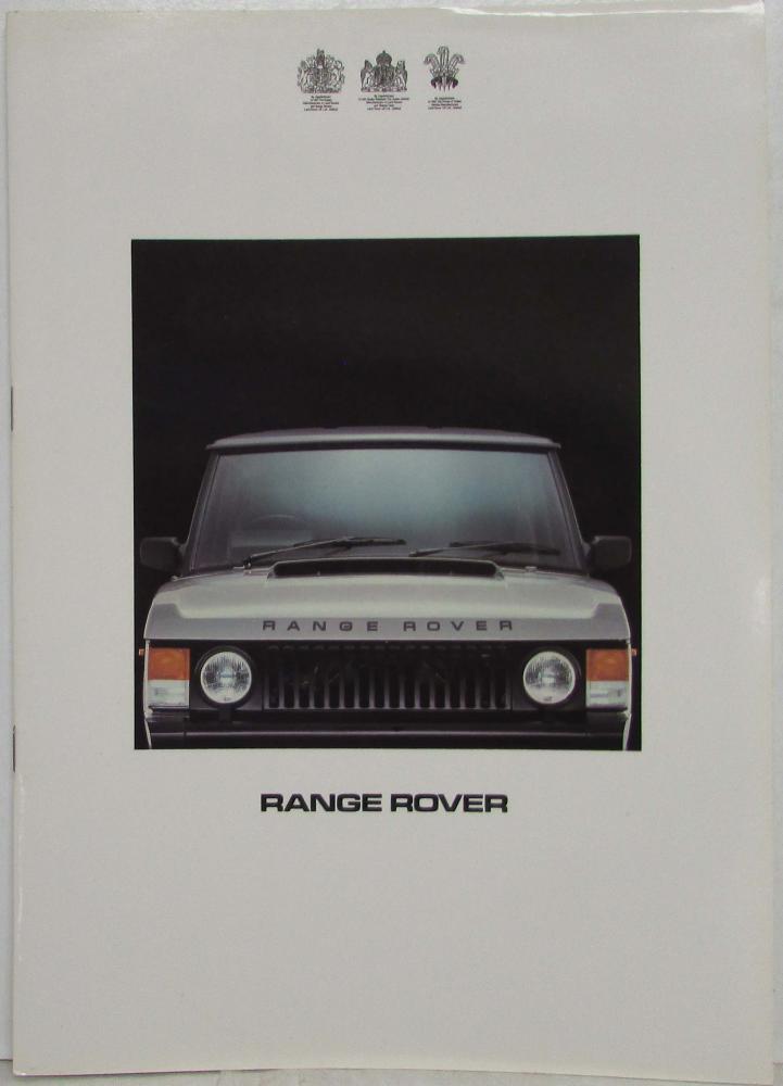 1984 Land Rover Range Rover Comfort Does Not Stop Sales Brochure - French Text