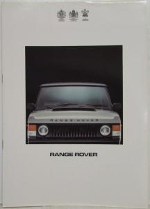 1984 Land Rover Range Rover Comfort Does Not Stop Sales Brochure - French Text