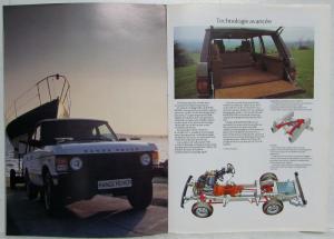1984 Land Rover Range Rover Comfort Does Not Stop Sales Brochure - French Text