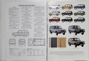 1984 Land Rover Range Rover Luxury Need Not Stop Sales Brochure