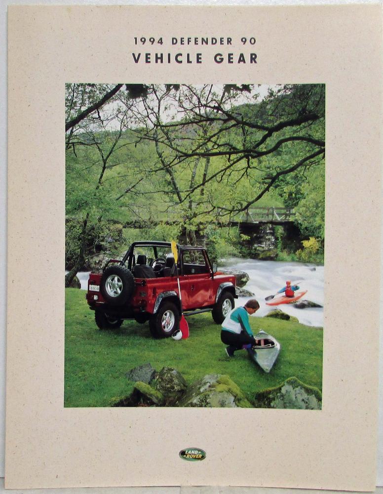 1995 Land Rover Defender 90 Vehicle Gear Tri-Fold Sales Brochure