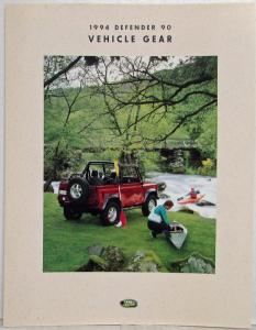 1995 Land Rover Defender 90 Vehicle Gear Tri-Fold Sales Brochure