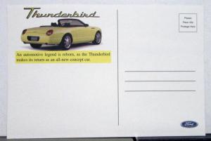 1999 Ford Concept Thunderbird Automotive Legend Sales Post Card
