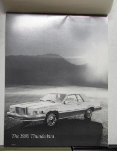 1980 Ford Thunderbird Town Landau Standard Options Specs Sales Brochure