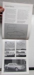 1980 Ford Thunderbird Town Landau Standard Options Specs Sales Brochure