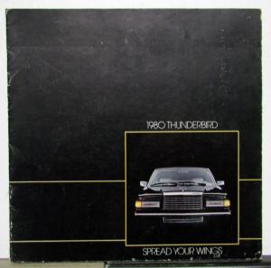 1980 Ford Thunderbird Town Landau Standard Options Specifications Brochure