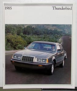 1985 Ford Thunderbird e'lan FILA Turbo Coupe Specifications Sales Brochure