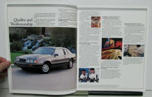 1985 Ford Thunderbird e'lan FILA Turbo Coupe Specifications Sales Brochure