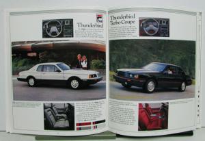 1985 Ford Thunderbird e'lan FILA Turbo Coupe Specifications Sales Brochure
